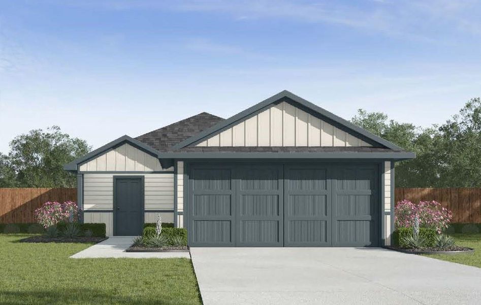 Front exterior of a new home in , China, TX, highlighting curb appeal (Image 2). Front exterior of a new home in , China, TX, highlighting curb appeal (Image 2).