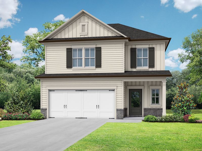 Representative exterior photo of a completed home built from the The Mayfield II by My Home Communities in Ellington Farms, Statham, GA (Image 6).