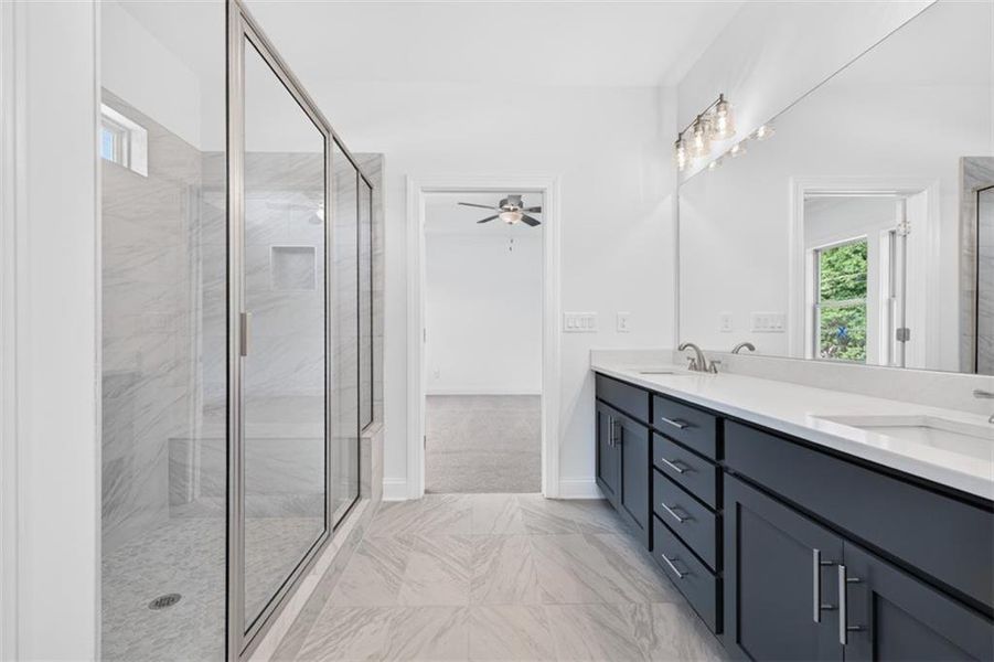 Furnished interior view inside a new home in , Buford (Image 10).
