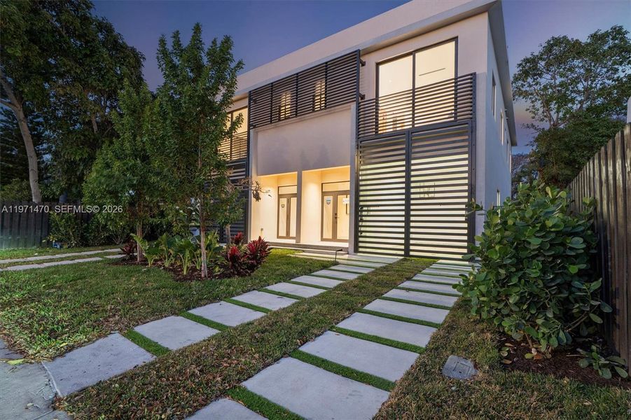 Exterior details and patio area of a home in , Miami (Image 29). Exterior details and patio area of a home in , Miami (Image 29).