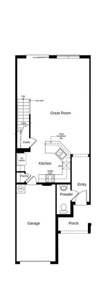 2D floor plan layout of this home in Reserve at Forest Lake Townhomes, Lake Wales, FL (Image 4).