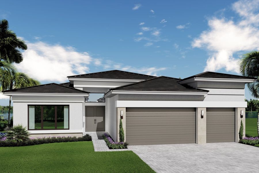Representative exterior photo of a completed home built from the Santo Grand by GL Homes in Lotus Edge, Boca Raton, FL (Image 2).