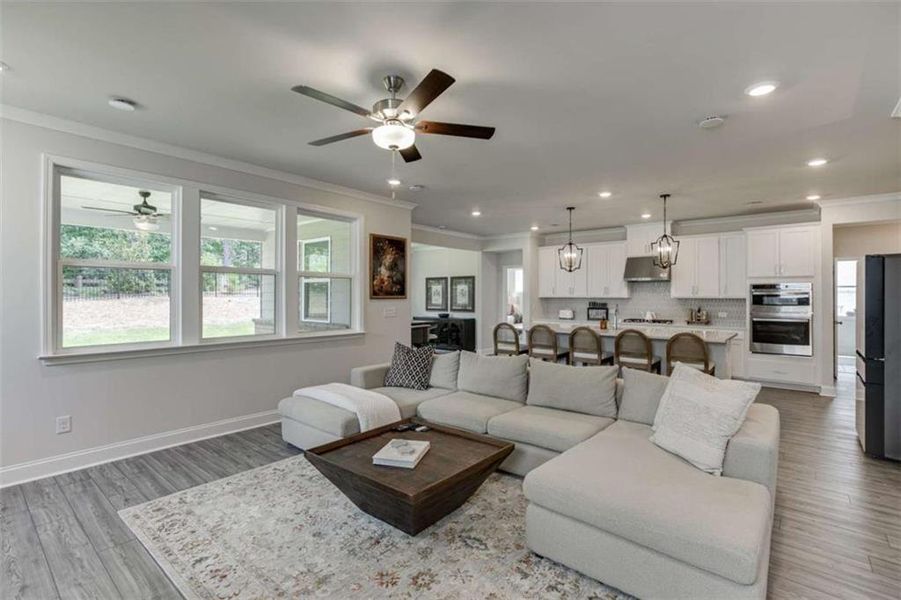 Furnished interior view inside a new home in Overlook at Lanier, Buford (Image 44).