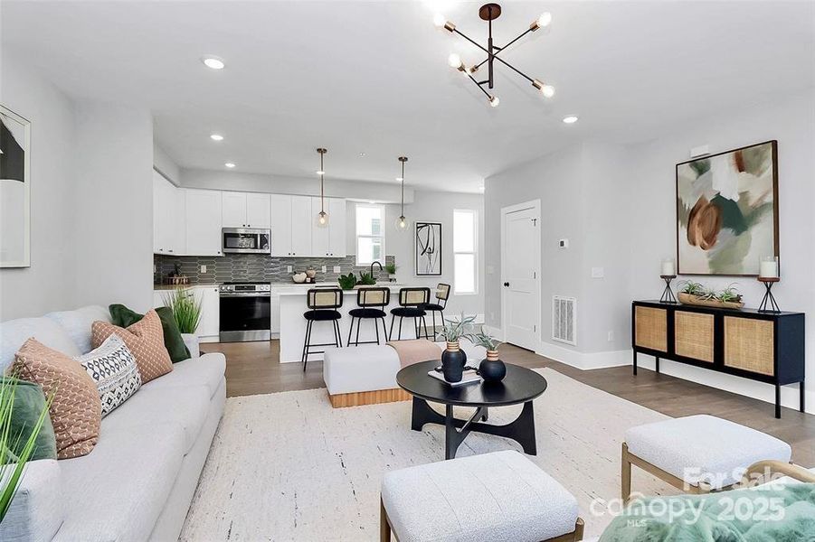 Furnished interior view inside a new home in , Charlotte (Image 5). Furnished interior view inside a new home in , Charlotte (Image 5).