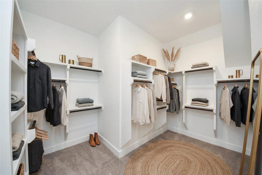 Look at this immaculate closet! With high shelving, multiple rows to hang clothing, you are sure to have enough room for all your belongings! Look at this immaculate closet! With high shelving, multiple rows to hang clothing, you are sure to have enough room for all your belongings!