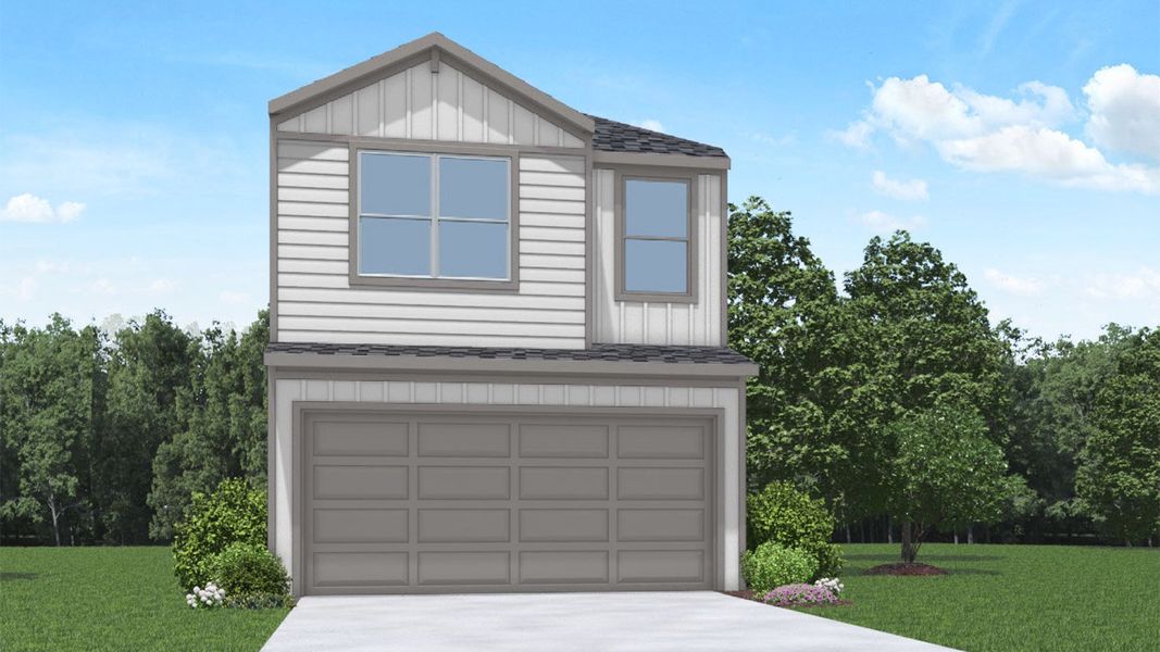 Representative exterior photo of a completed home built from the 1293 by D.R. Horton in Bridges on Lake Houston Villas, Humble, TX (Image 5). Representative exterior photo of a completed home built from the 1293 by D.R. Horton in Bridges on Lake Houston Villas, Humble, TX (Image 5).