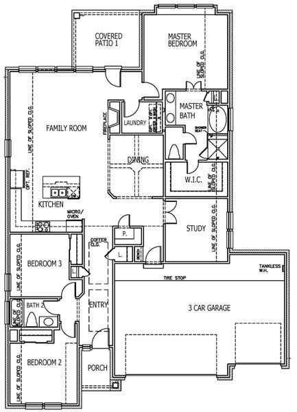 2D floor plan layout of this home in The Colony, Bastrop, TX (Image 5).