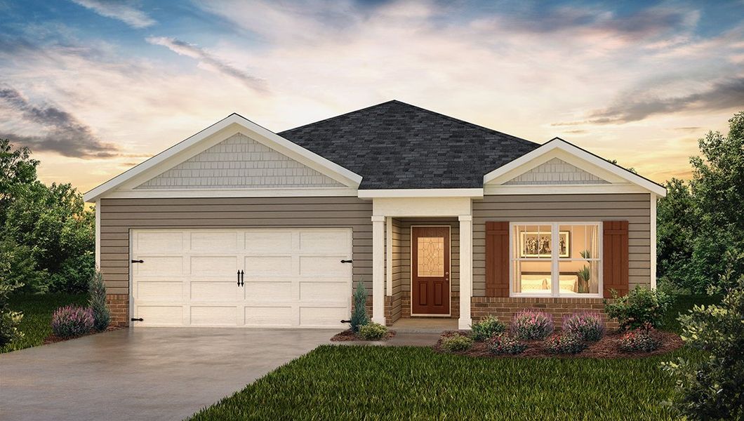 Representative exterior photo of a completed home built from the Aria by D.R. Horton in Logan Farms, Mooresville, NC (Image 22).