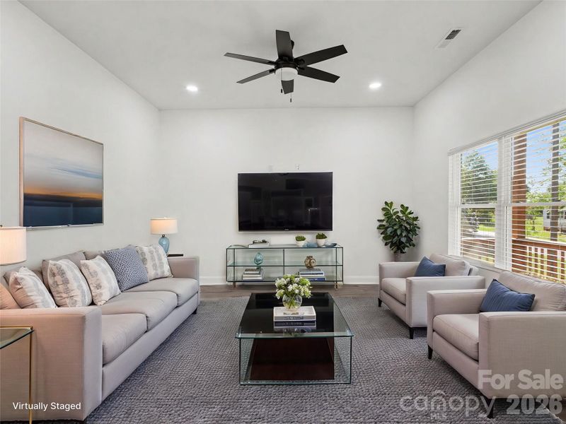 Virtually Staged- Living Area Virtually Staged- Living Area