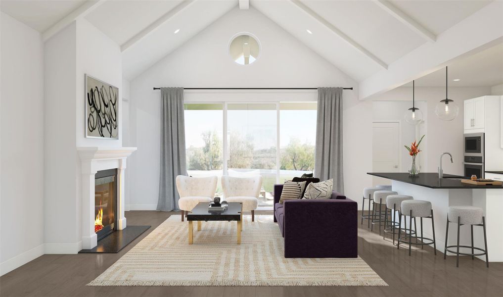 Cozy great room (*Artist rendering used for illustration purposes only.) Cozy great room (*Artist rendering used for illustration purposes only.)
