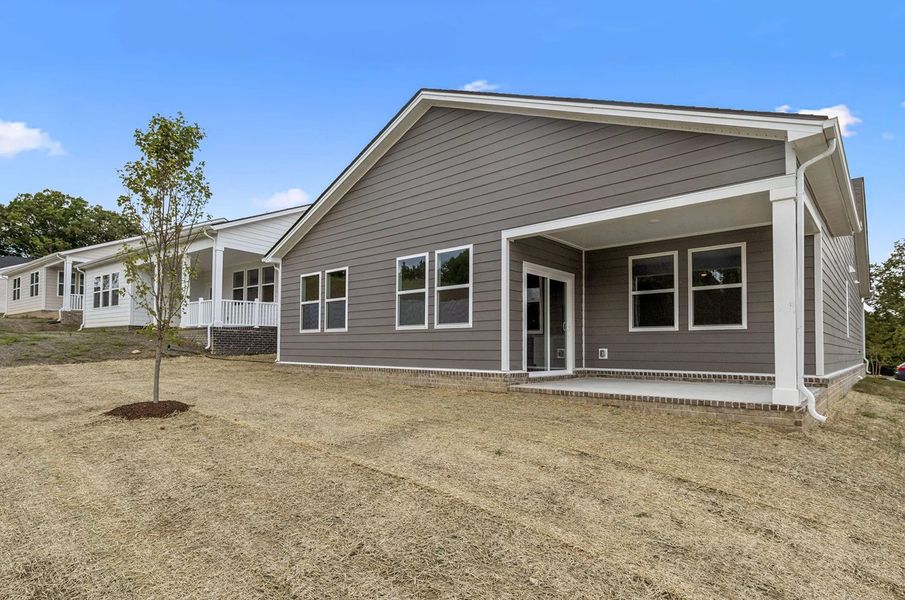 Exterior details and patio area of a home in Cedars at Cane Ridge | 55+ Community, Antioch (Image 23).