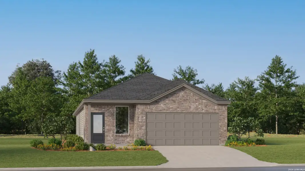 Front exterior of a new home in Steelwood Trails, Marion, TX, highlighting curb appeal (Image 24).