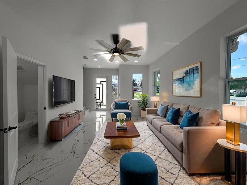 Furnished interior view inside a new home in , Tampa (Image 4). Furnished interior view inside a new home in , Tampa (Image 4).