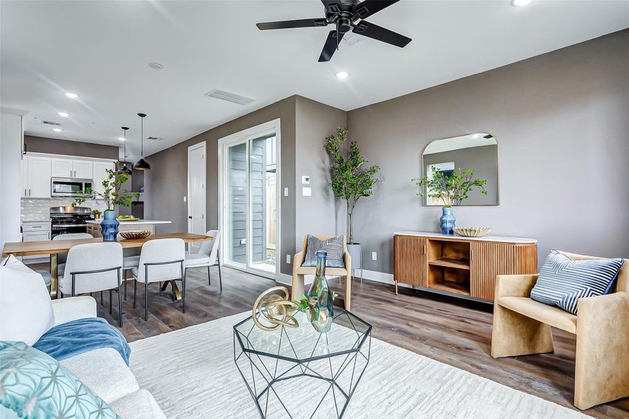 Furnished interior view inside a new home in , Houston (Image 35).