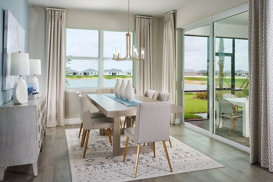 Furnished interior view inside a new home in Crescent Lakes - Reserve Series, Punta Gorda (Image 6). Furnished interior view inside a new home in Crescent Lakes - Reserve Series, Punta Gorda (Image 6).