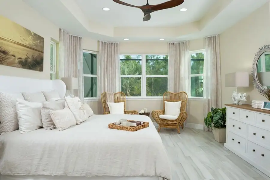 Representative furnished interior of a home built from the Trinidad Bay by Minto Communities in Latitude Margaritaville Watersound, Panama City Beach (Image 7).