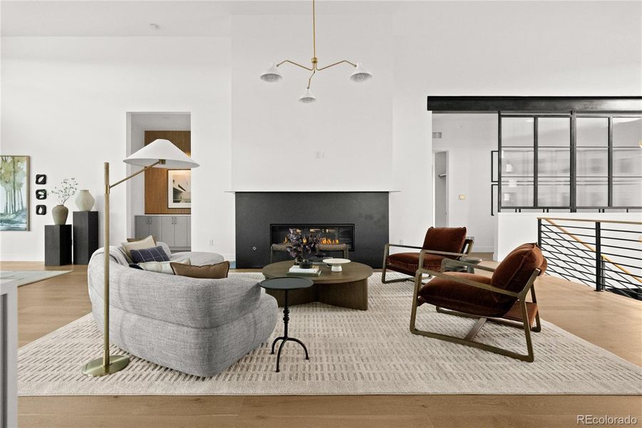 Furnished interior view inside a new home in Signature at Crystal Valley, Castle Rock (Image 29).