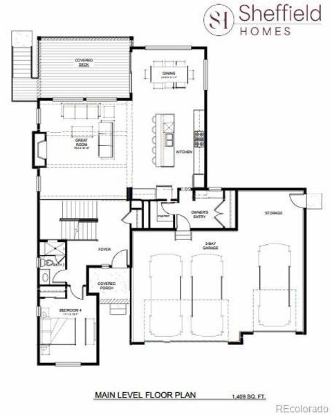 2D floor plan layout of this home in , Superior, CO (Image 1).