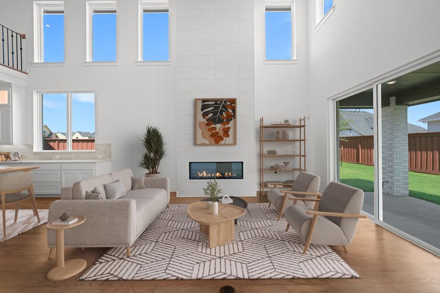 Furnished interior view inside a new home in Fields - 50' Lots, Frisco (Image 16). Furnished interior view inside a new home in Fields - 50' Lots, Frisco (Image 16).