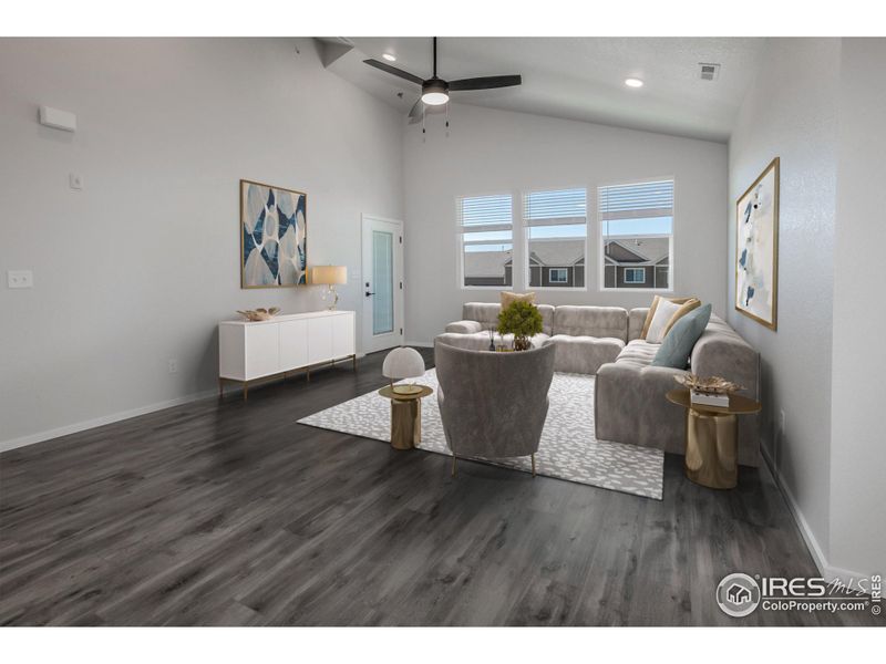 living room w/ virtual staging