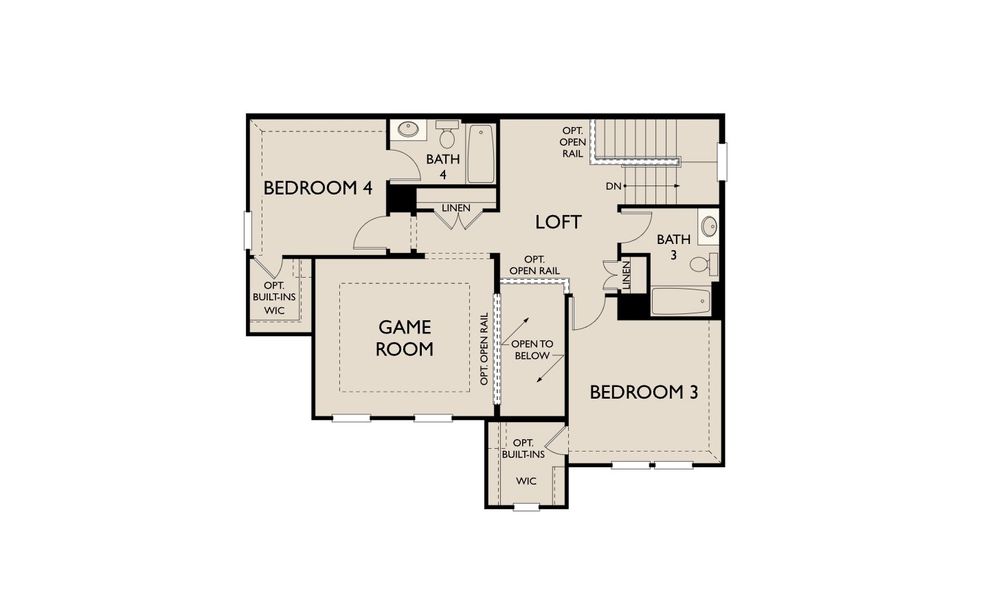 2D floor plan layout for the Wellman by Ashton Woods in Aster Park, McKinney, TX (Image 33).