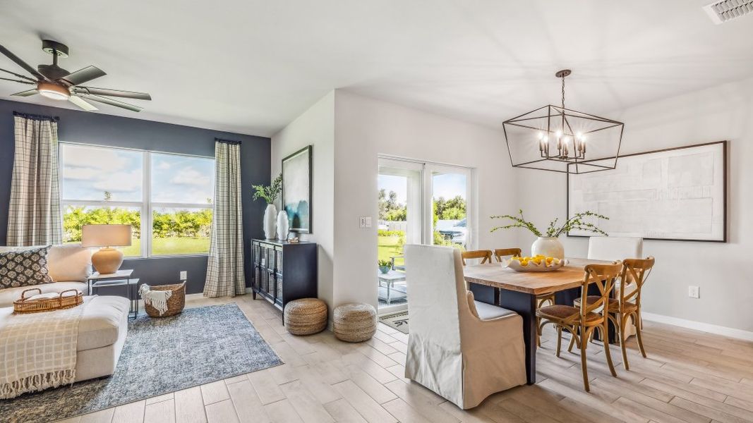 Furnished interior view inside a new home in Magnolia Landing Express, North Fort Myers (Image 4).