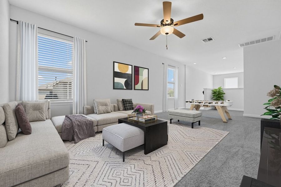 Furnished interior view inside a new home in Sunfield, Buda (Image 16).