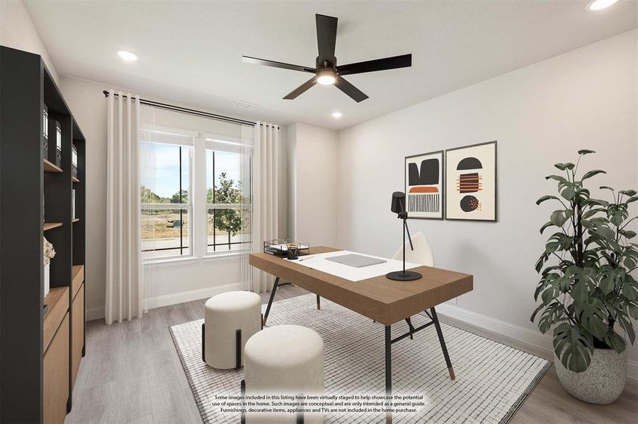 Furnished interior view inside a new home in Mockingbird Hills 60-65, Joshua (Image 11).