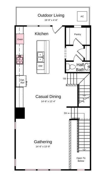 Structural options include: gourmet kitchen and alternative owner's bath layout.