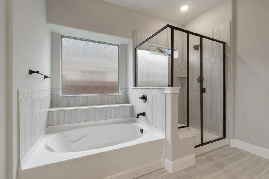 Primary Bathroom | Concept 3218 at Villages of Walnut Grove in Midlothian, TX by Landsea Homes