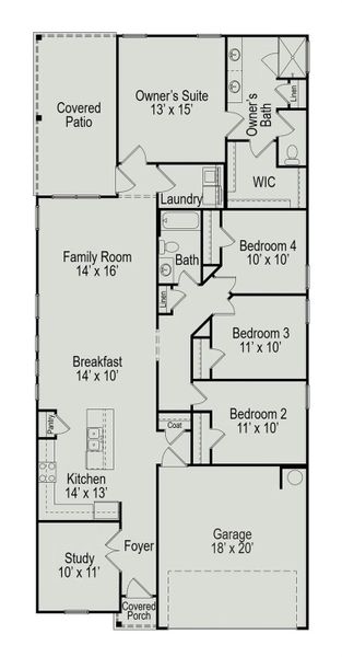 2D floor plan layout of this home in Fulshear Lakes, Fulshear, TX (Image 2). 2D floor plan layout of this home in Fulshear Lakes, Fulshear, TX (Image 2).