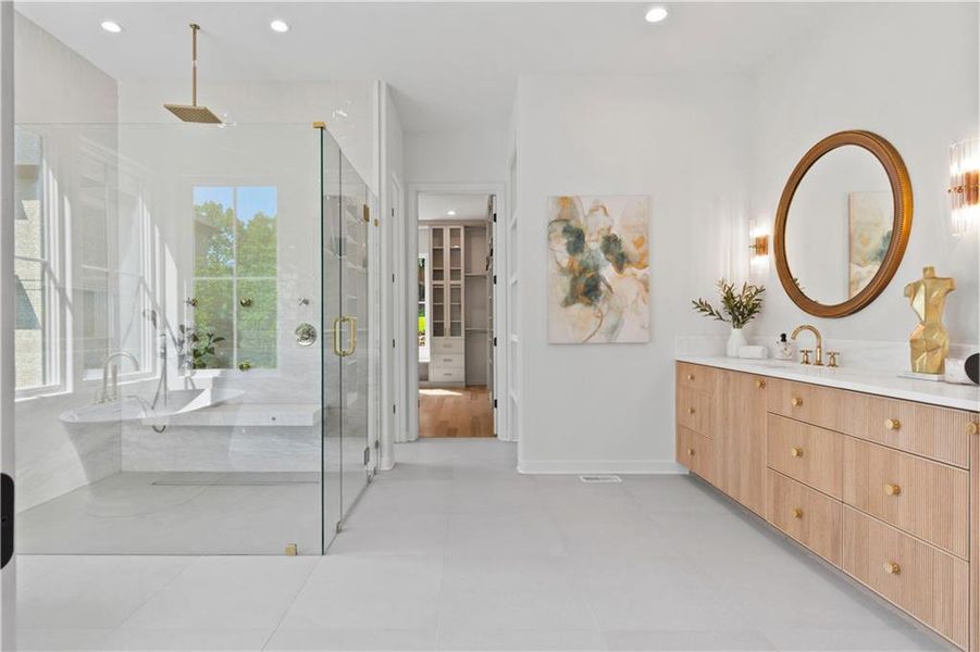 Furnished interior view inside a new home in , Alpharetta (Image 61).