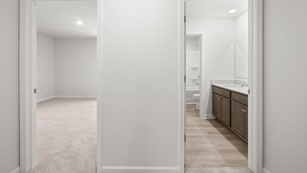 Spacious, unfurnished interior of a new home in Hamptons at Riverwood South, Dallas (Image 21).