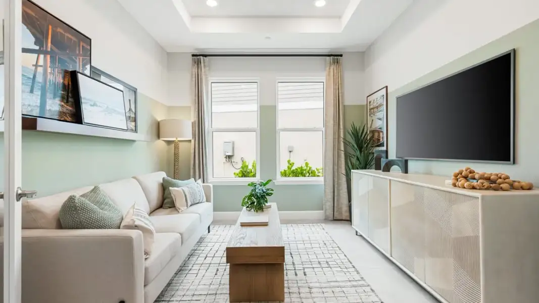 Representative furnished interior of a home built from the Longboat by Taylor Morrison in Azure at Solaeris, Port St. Lucie (Image 14).