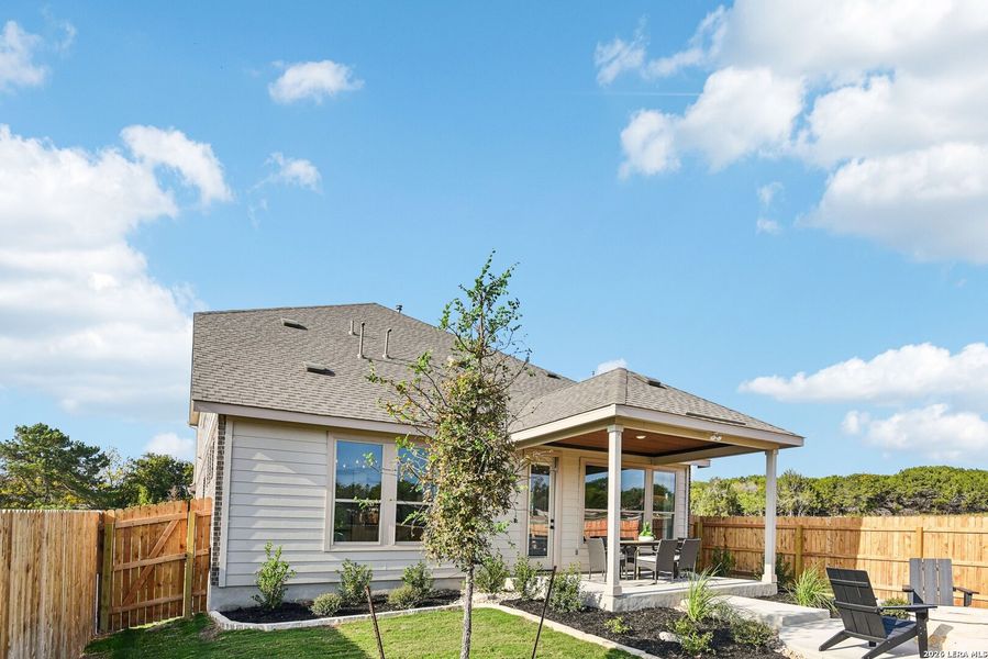 Exterior details and patio area of a home in Clear Creek, New Braunfels (Image 20). Exterior details and patio area of a home in Clear Creek, New Braunfels (Image 20).