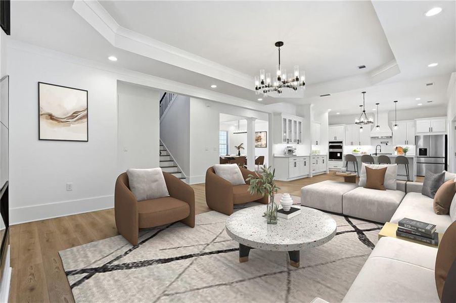 Furnished interior view inside a new home in , Marietta (Image 8).