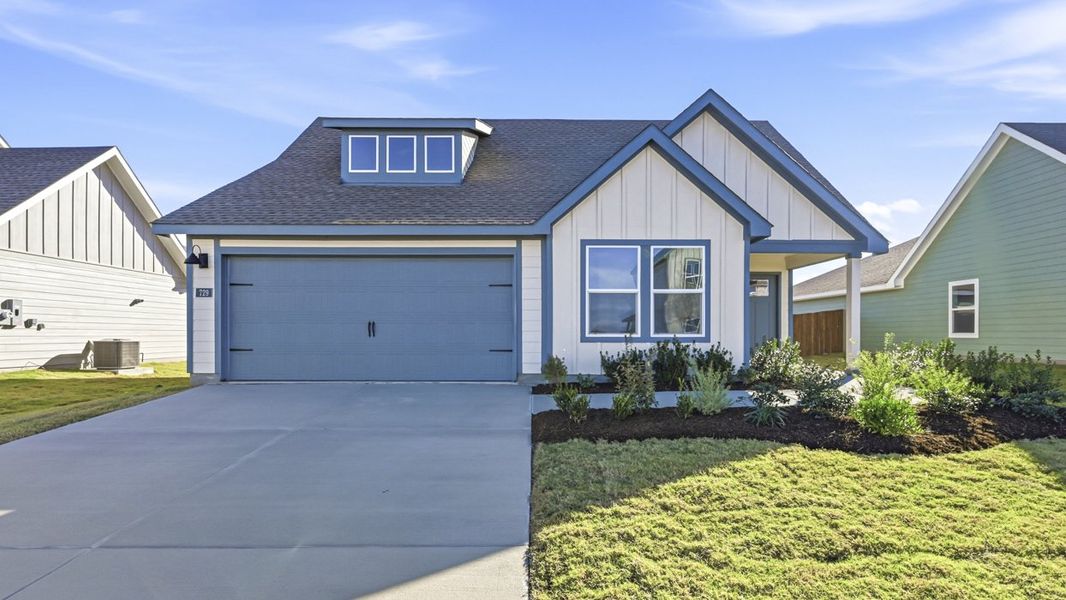 Representative exterior photo of a completed home built from the Camber by D.R. Horton in Windrose, Pilot Point, TX (Image 8).