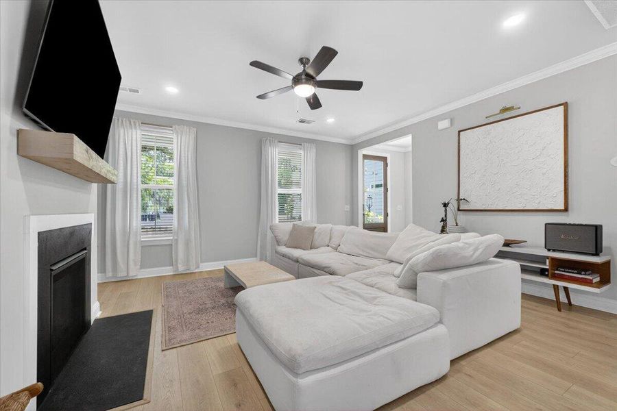Furnished interior view inside a new home in Oak Bluff, Charleston (Image 8).
