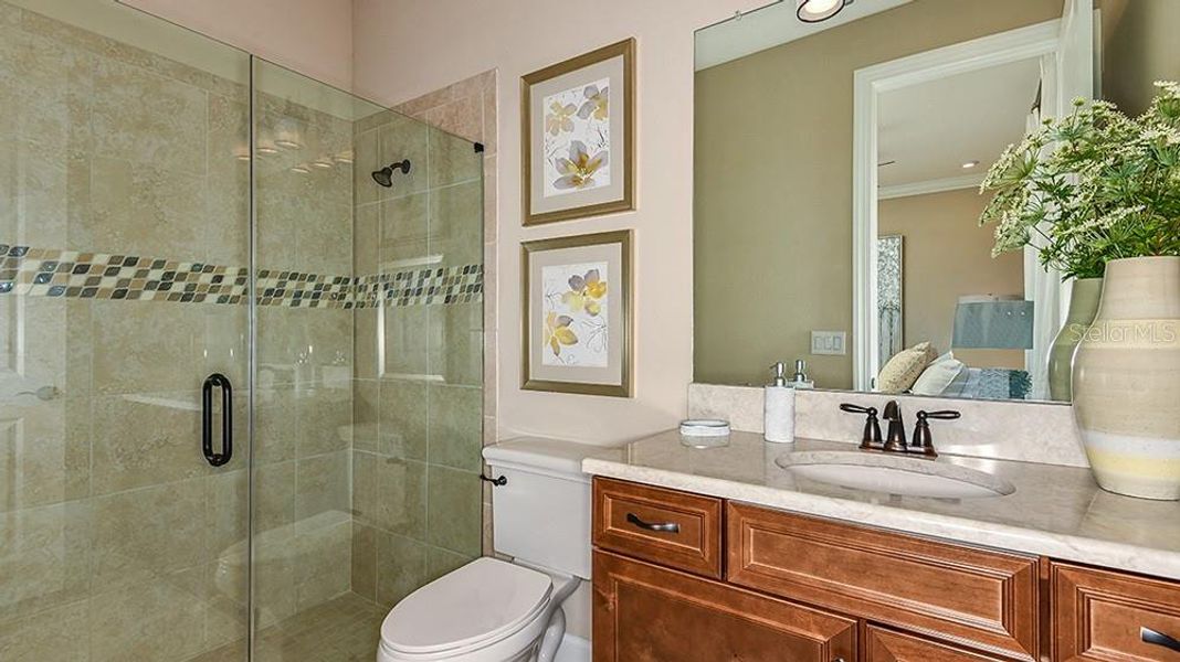 Furnished interior view inside a new home in Esplanade at Wiregrass Ranch, Wesley Chapel (Image 18). Furnished interior view inside a new home in Esplanade at Wiregrass Ranch, Wesley Chapel (Image 18).