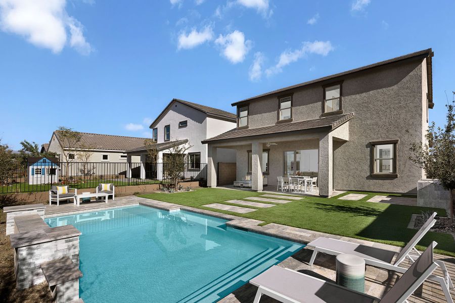 Representative exterior photo of a completed home built from the Lagoon by Mattamy Homes in Tyler Ranch, Buckeye, AZ (Image 23).