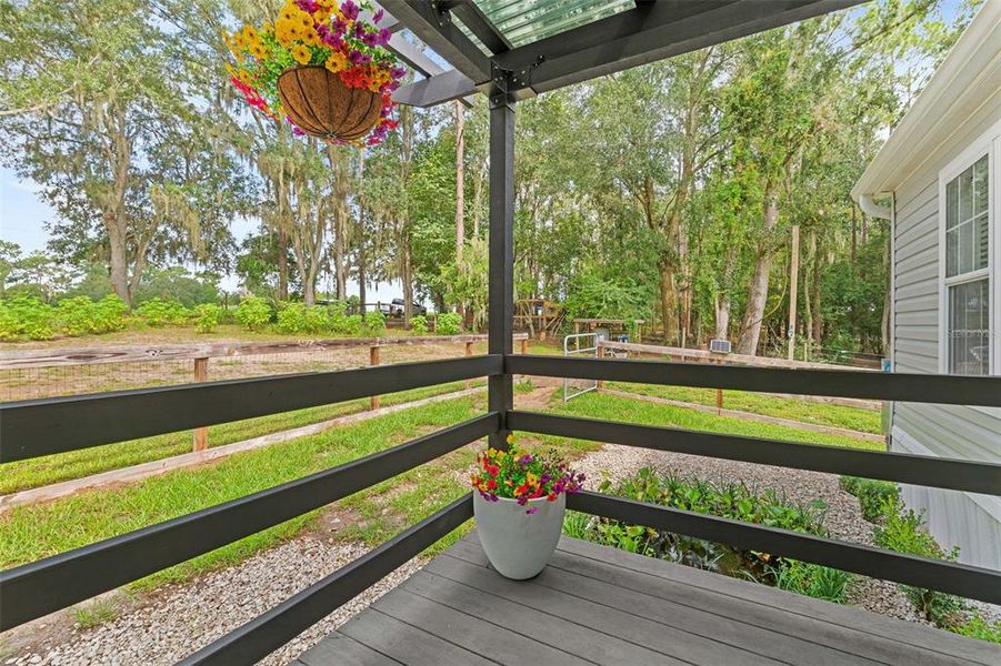 Exterior details and patio area of a home in , Brooksville (Image 27).