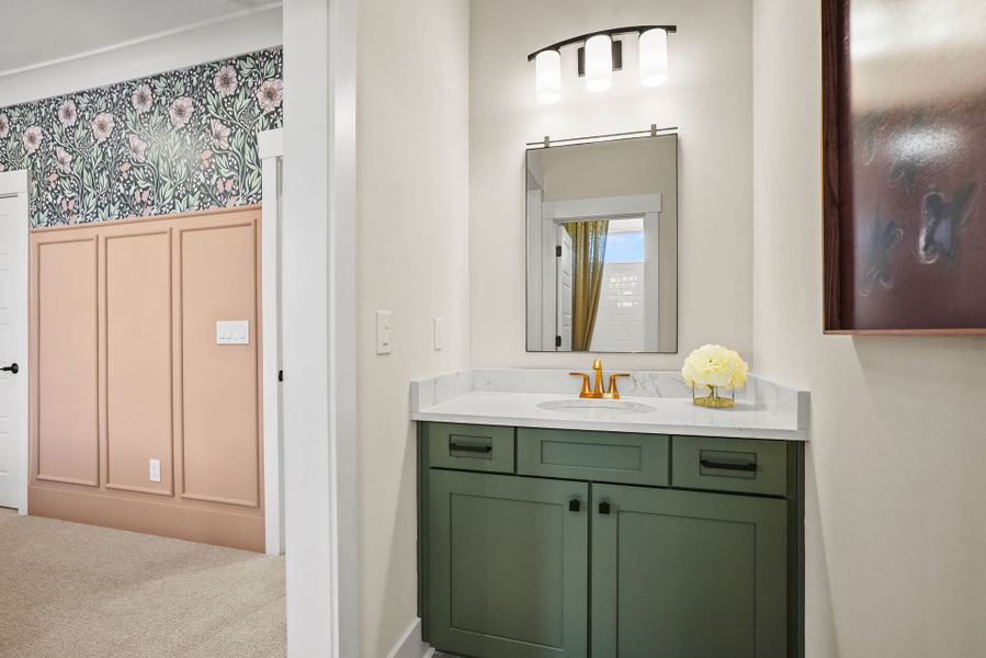 Representative furnished interior of a home built from the Hampton by John Wieland in McCoy Farm, Wesley Chapel (Image 11).