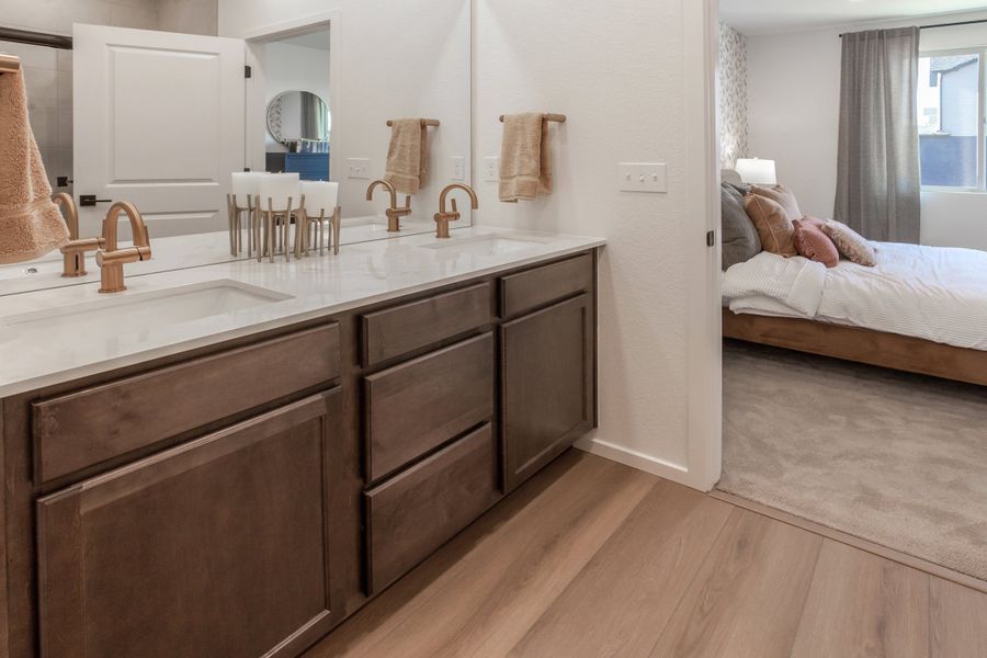 Representative furnished interior of a home built from the Armstrong by Hartford Homes in Bloom, Fort Collins (Image 37).