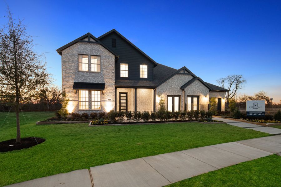 Representative exterior photo of a completed home built from the Kirby by UnionMain Homes in Lake Breeze, Lavon, TX (Image 30).