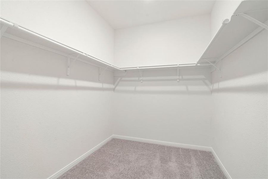 Look at this immaculate closet! With high shelving, multiple rows to hang clothing, you are sure to have enough room for all your belongings!