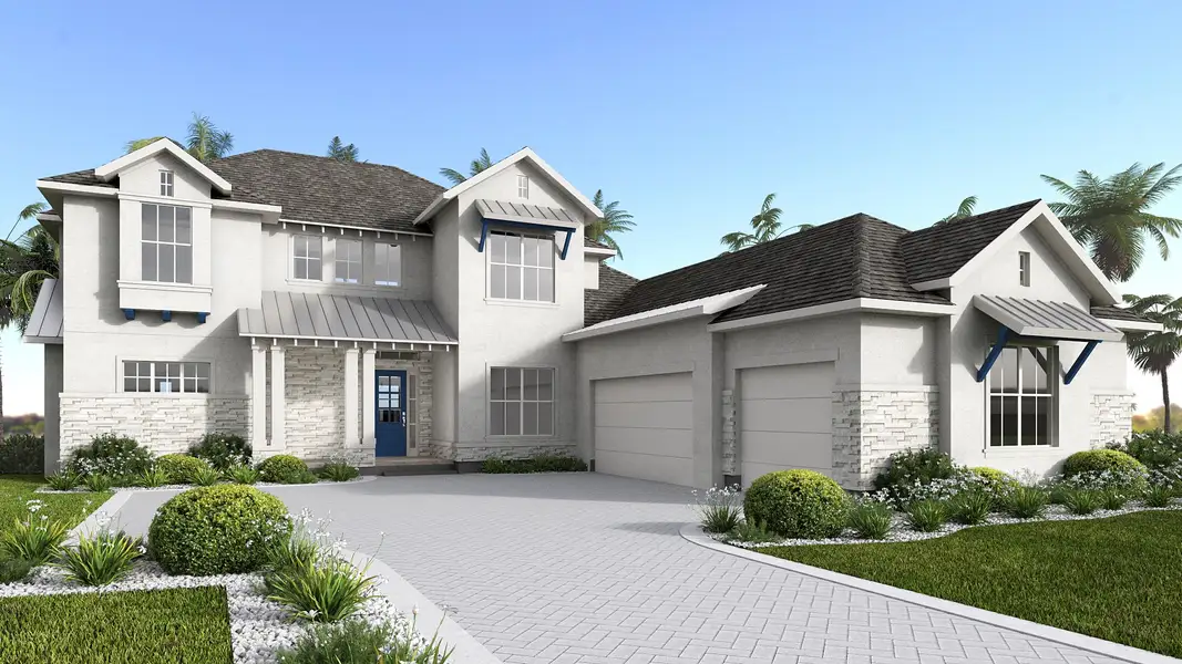 Representative exterior photo of a completed home built from the 4196F by Perry Homes in Star Farms at Lakewood Ranch, Bradenton, FL (Image 3).