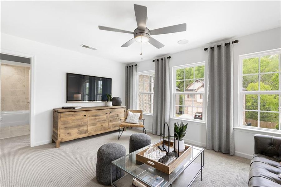 Furnished interior view inside a new home in Sierra Creek, Hoschton (Image 31).