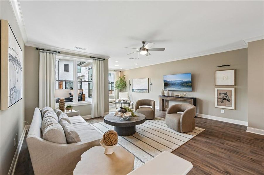 Furnished interior view inside a new home in Palisades, Cumming (Image 8). Furnished interior view inside a new home in Palisades, Cumming (Image 8).