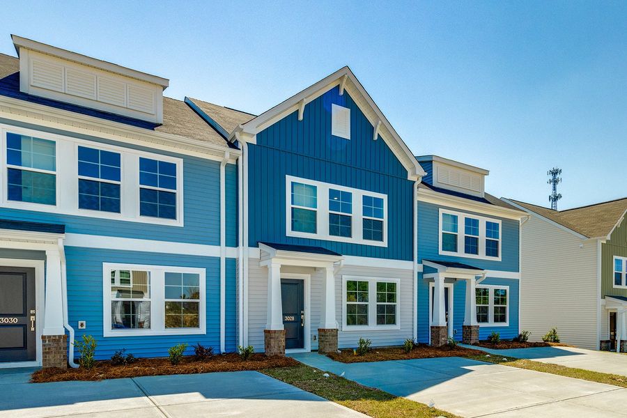 Front exterior of a new home in Astoria, Columbia, SC, highlighting curb appeal (Image 17).