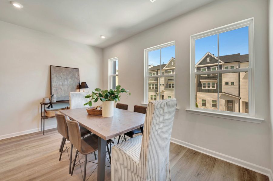 Representative furnished interior of a home built from the Huck by Tri Pointe Homes in Twinleaf Townes, Chapel Hill (Image 6).